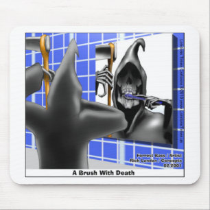 Alfombrilla De Ratón Grim Reaper Brush W/Death Funny Tees Mugs & Gifts