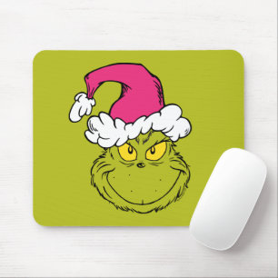 Alfombrilla De Ratón Grinch con sombrero rosa de Santa