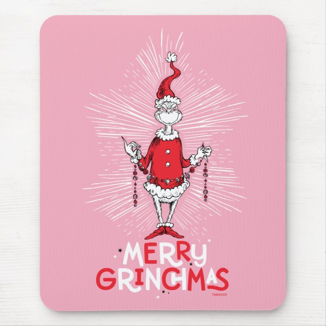 Alfombrilla De Ratón Grinch | Feliz Grinchmas (Frente)