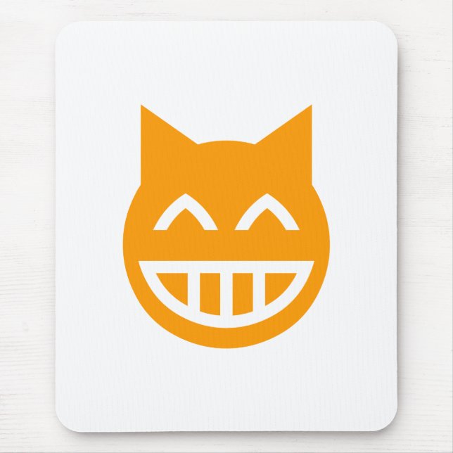 Alfombrilla De Ratón Grinning Emoji Cat (Frente)