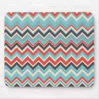 Gris azul rojo tribal azteca del modelo de zigzag