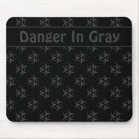 Gris Biohazard Mousepad con Personalizado Textos
