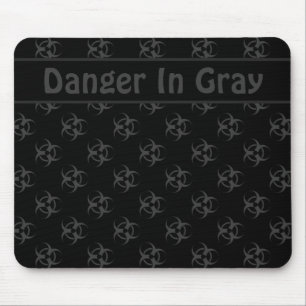 Alfombrilla De Ratón Gris Biohazard Mousepad con Personalizado Textos
