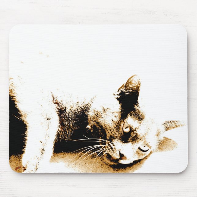 Alfombrilla De Ratón Gris cat mousepad (Frente)
