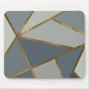 Alfombrilla de ratón gris con tonos bronce dorado 