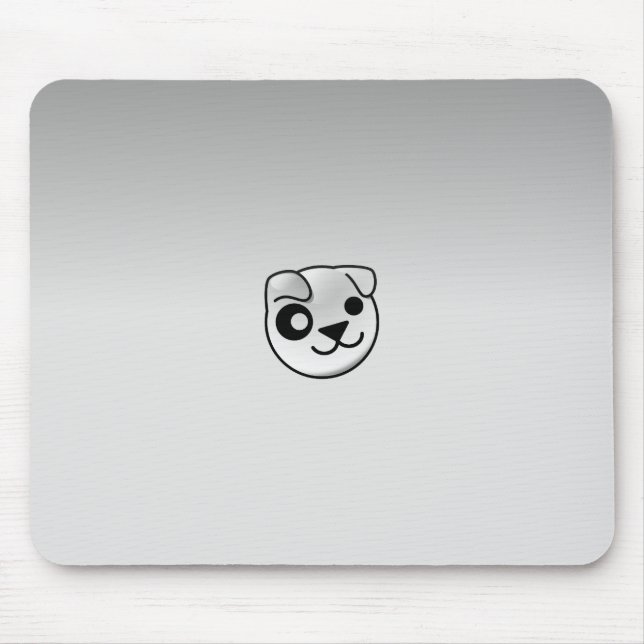 Alfombrilla De Ratón Gris de Linux del perrito (Frente)
