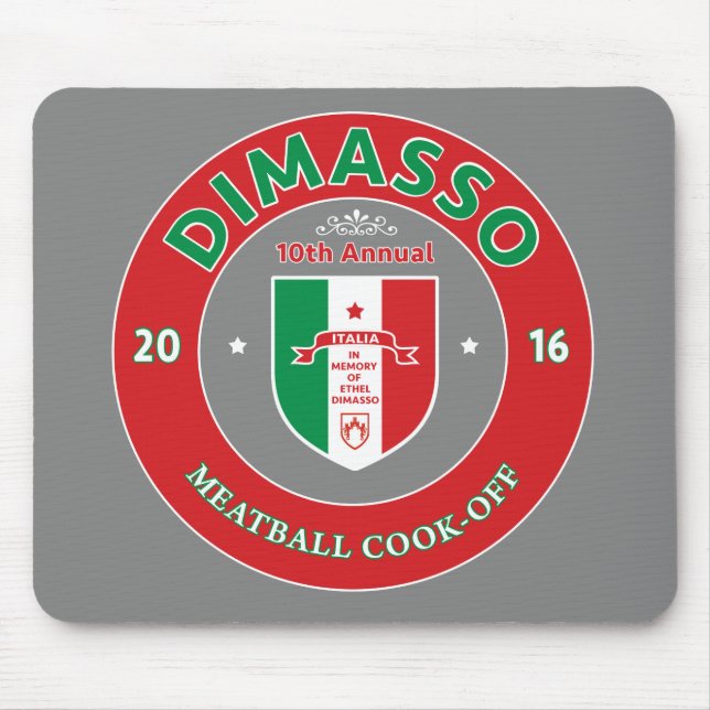 Alfombrilla De Ratón Gris del cojín de ratón (Frente)