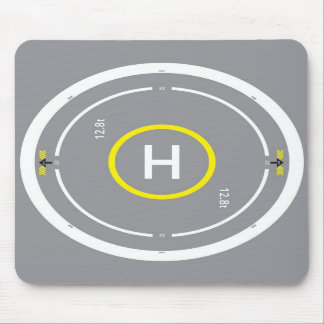 Alfombrilla De Ratón Gris del cojín de ratón del helipuerto 3
