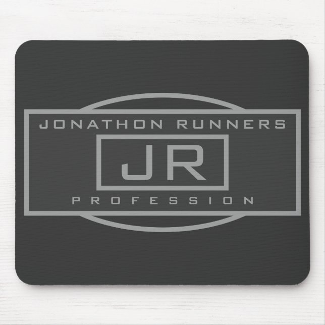 Alfombrilla De Ratón Gris geométrico deportivo masculino y grises oscur (Frente)