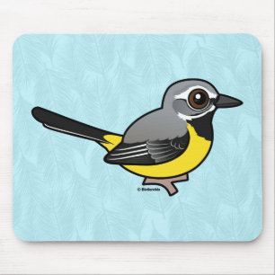 Alfombrilla De Ratón Gris Wagtail Birdorable