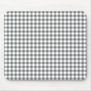 Alfombrilla De Ratón Gris y blanco a cuadros