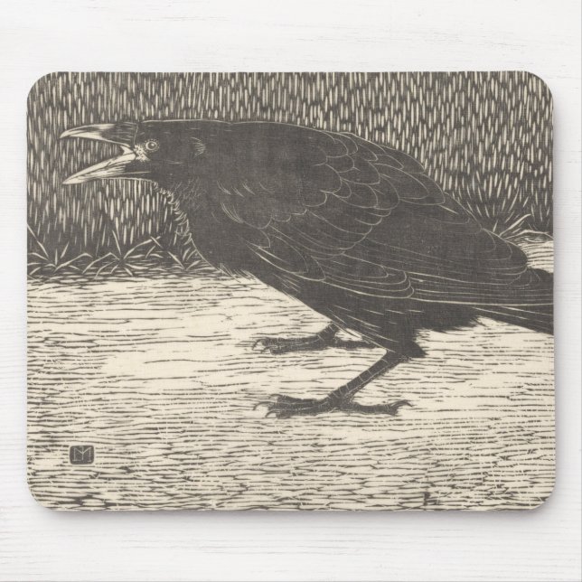 Alfombrilla De Ratón Gritando a Crow (por Jan Mankes) (Frente)