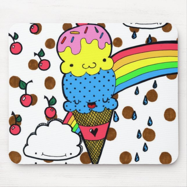 Alfombrilla De Ratón Griterío para el helado Mousepad (Frente)