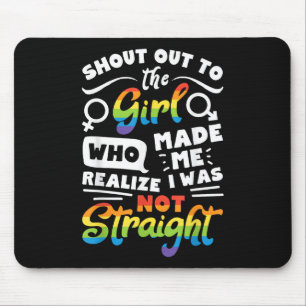 Alfombrilla De Ratón Grito a la chica Orgullo Lesbiana LGBT Camiseta G