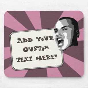 Alfombrilla De Ratón Grito de encargo del texto en cualquier haz