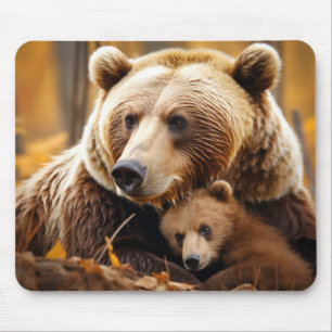 Alfombrilla De Ratón Grizzly Bear Animal Wildness Beauty Freedom Wilder