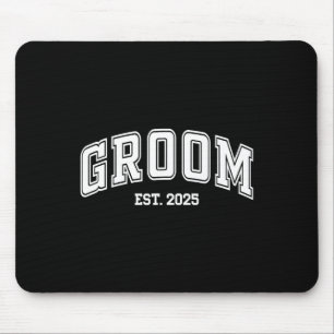 Alfombrilla De Ratón Groom Bride Est. 2025 Retro Sólo Parejas Casadas W