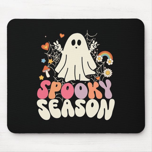 Alfombrilla De Ratón Groovy Boo Ghost Spooky Halloween disfraces Mens K (Frente)