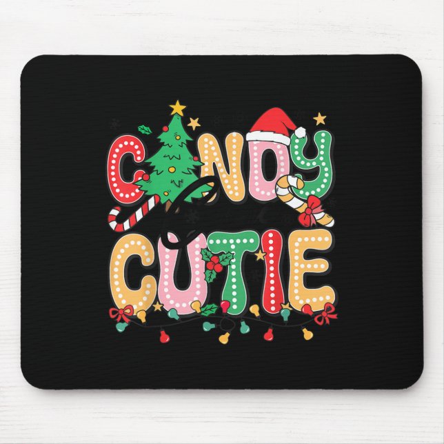 Alfombrilla De Ratón Groovy Candy Cane Cutie Christmas Xmas Women Men G (Frente)