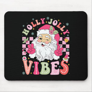 Alfombrilla De Ratón Groovy Cute Santa Claus Navidades vibes mujeres na
