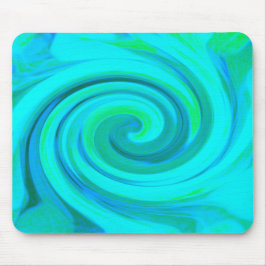 Alfombrilla De Ratón Groovy Guay Resumen Aqua Liquid Art Swirl