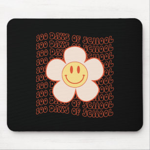 Alfombrilla De Ratón Groovy Happy Face 100 Días De Curso Escolar 100 Da