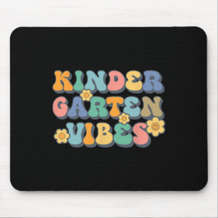 Alfombrilla De Ratón Groovy Hello Kindergarten Vibes profesor retro de 