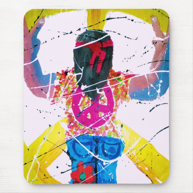 Alfombrilla De Ratón Groovy Hippie Peace Sign (Frente)