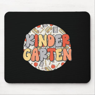 Alfombrilla De Ratón Groovy Kindergarten Vibes profesores retro niños d