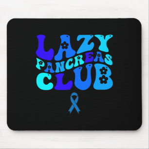 Alfombrilla De Ratón Groovy Lazy Pancreas Club Diabetes Conciencia Azul