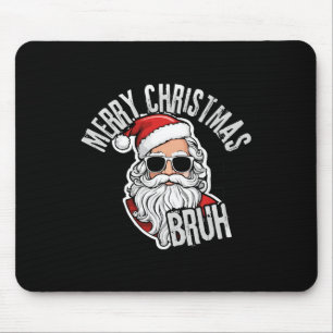 Alfombrilla De Ratón Groovy Merry Christmas Santa Bruh Checkered Retro