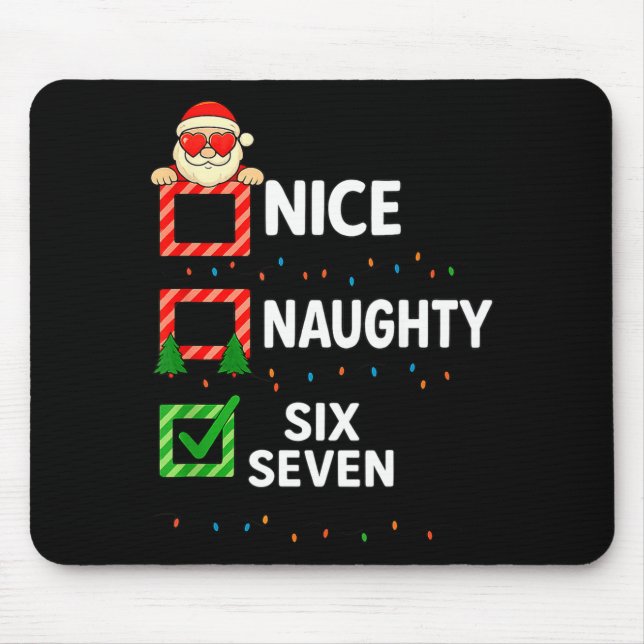 Alfombrilla De Ratón Groovy Naughty Six Seven 67 Christmas Family Xmas  (Frente)
