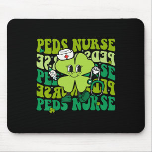 Alfombrilla De Ratón Groovy Peds Enfermera Graciosa Día de St Patricks 