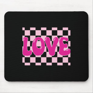 Alfombrilla De Ratón Groovy Retro Controlado Corazón Amor Retro Amor Va