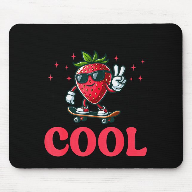 Alfombrilla De Ratón Groovy So Berry Cool Fruit Lover Strawberry Season (Frente)
