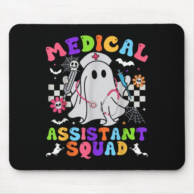 Alfombrilla De Ratón Groovy Spooky Medical Istant Squad Cute Halloween (Frente)