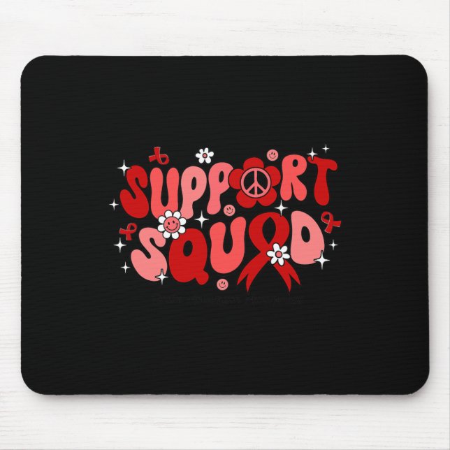 Alfombrilla De Ratón Groovy Support Squad Brain Aneurysm Awareness Gift (Frente)