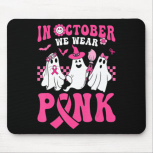 Alfombrilla De Ratón Groovy Usa Cáncer De Mama Rosado Guerrero Fantasma