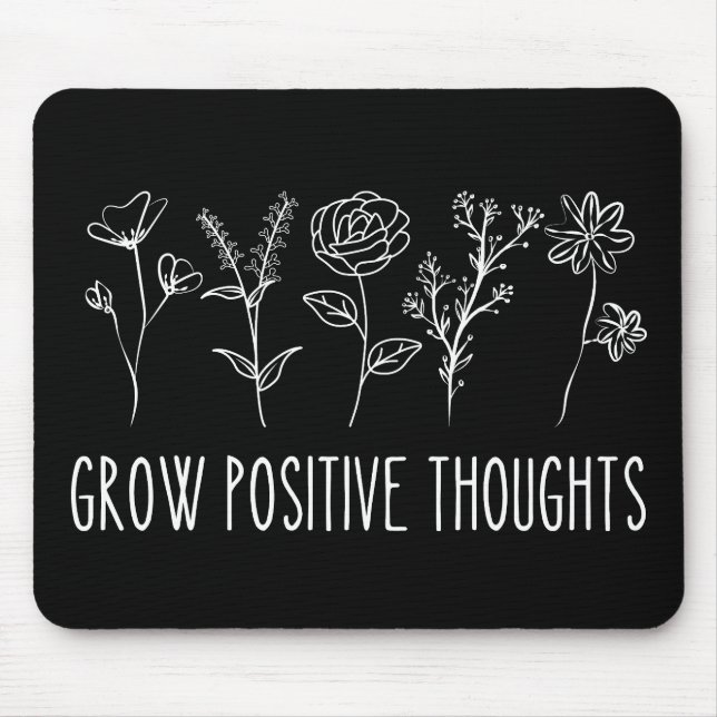 Alfombrilla De Ratón Grove pensamientos positivos estéticos (Frente)