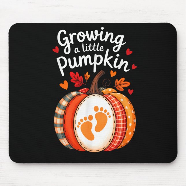 Alfombrilla De Ratón Growing A Little Pumpkin Maternity Pregnancy Thank (Frente)