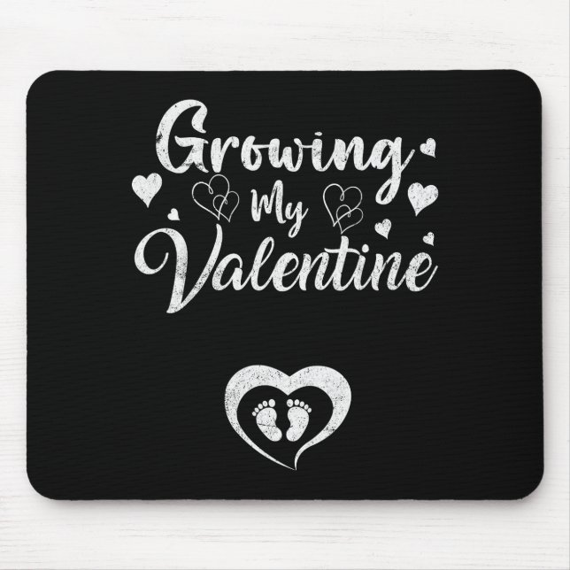 Alfombrilla De Ratón Growing My Valentine Pregnancy New Mom Valentines  (Frente)