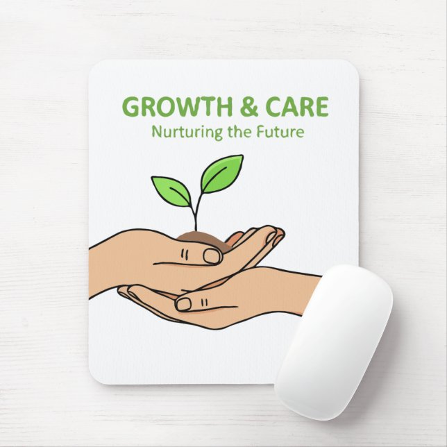 Alfombrilla De Ratón Growth & Care | Nurturing the Future Inspirational (Con ratón)