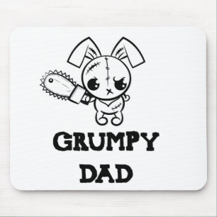 Alfombrilla De Ratón Grumpy Dad Grumpy Voodoo Bunny Father Love