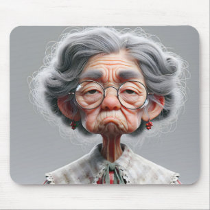 Alfombrilla De Ratón Grumpy Granny Look