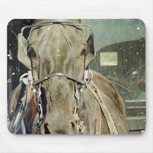 Alfombrilla De Ratón Grunge Amish Buggy Horse (Frente)