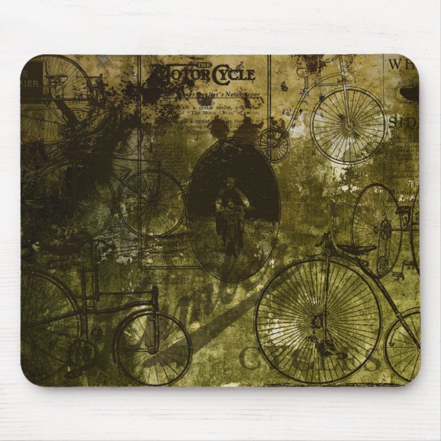 Alfombrilla De Ratón Grunge Bicycles Mousepad (Frente)