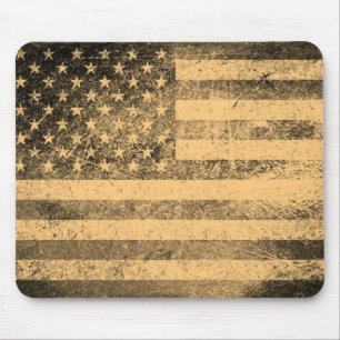 Alfombrilla De Ratón Grunge de la vieja bandera estadounidense