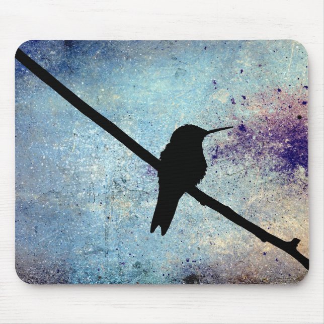 Alfombrilla De Ratón Grunge Hummingbird (Frente)