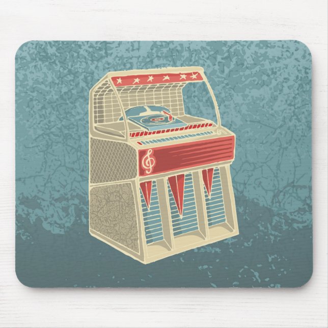 Alfombrilla De Ratón Grunge Jukebox (Frente)