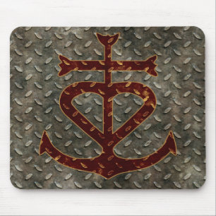 Alfombrilla De Ratón Grunge metalizado Mousepad de la caridad de la